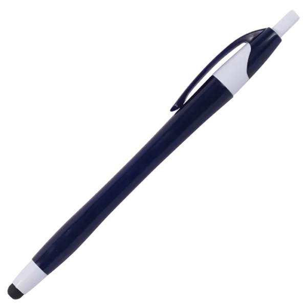 Slim Coloured Barrel Ballpoint Pen with Stylus