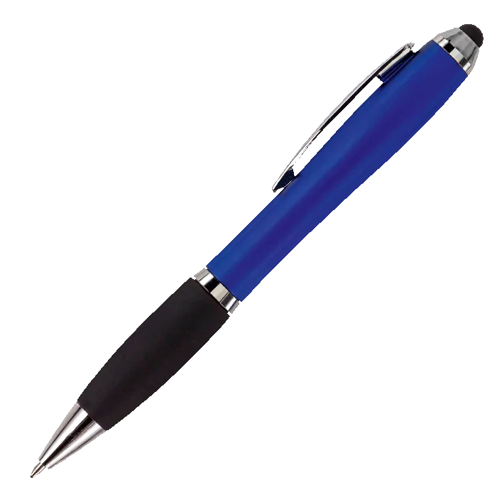 Ballpoint with Rubber Grip and Stylus