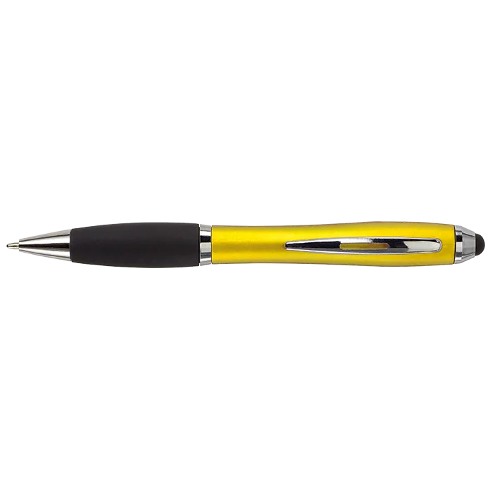 Ballpoint with Rubber Grip and Stylus - Image 2