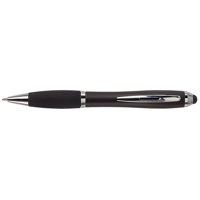 Ballpoint with Rubber Grip and Stylus - Image 3