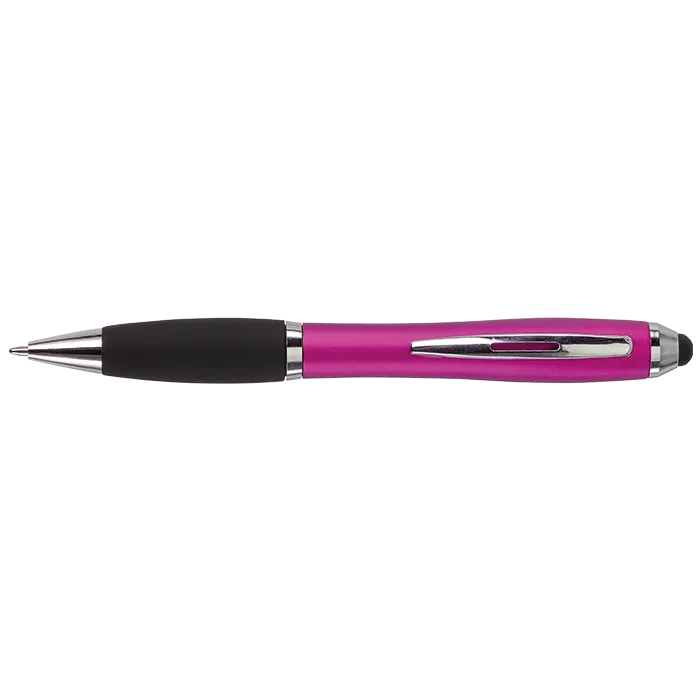 Ballpoint with Rubber Grip and Stylus - Image 7