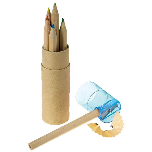 Coloured Pencil Set of 6 with Sharpener