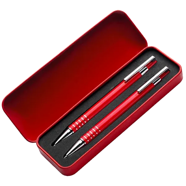 Lacquered Barrel Matching Ballpoint Pen and Clutch Pencil Se