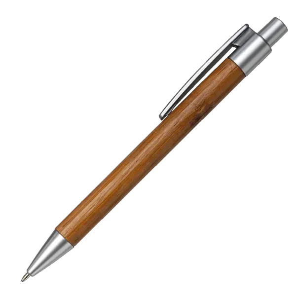 Bamboo Ballpoint Pen with Plastic Trims