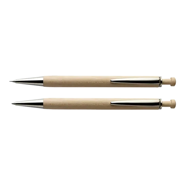 Maple Wood Pen And Clutch Pencil Set