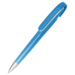 Rounded Clip Ballpoint Pen With Coloured Barrel