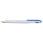 Rounded Clip Ballpoint Pen With White Barrel