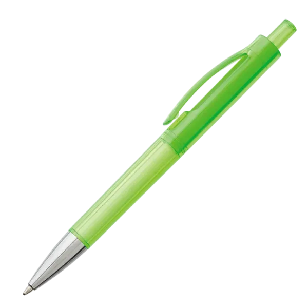 Ballpoint Pen With Transparent Coloured Barrel