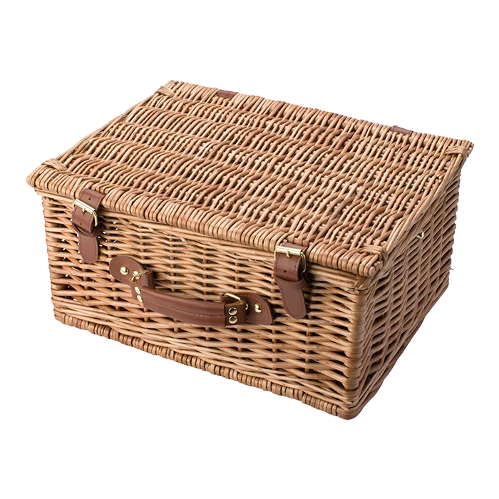 Two Person Willow Picnic Basket - Image 3