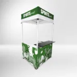 1x1 Aluminium Kiosk with Shelf