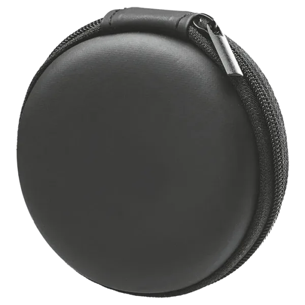 IND Aux Earphone with mic in round PU case