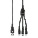 1.2m 3-In-1 Charger Cable Allum alloy and Braiding