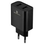 IND 3.1AMP Dual USB Wall Charger With Micro-USB & Type-C Cab
