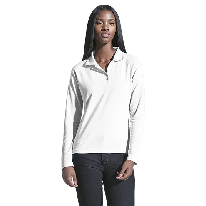 175g Pique Knit Long Sleeve Golfer Ladies