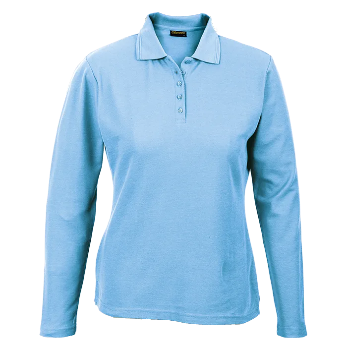 175g Pique Knit Long Sleeve Golfer Ladies - Image 2