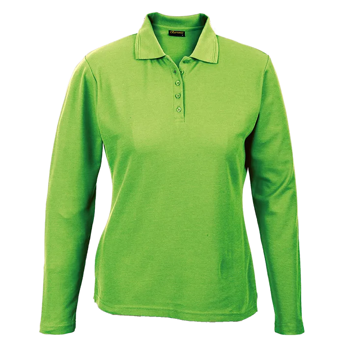 175g Pique Knit Long Sleeve Golfer Ladies - Image 4