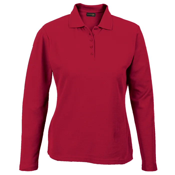 175g Pique Knit Long Sleeve Golfer Ladies - Image 5