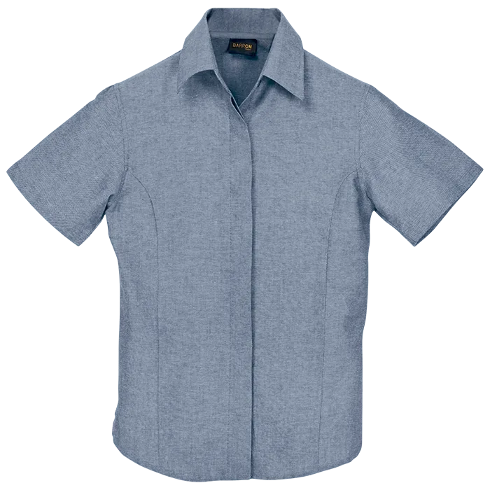 Oxford Blouse Short Sleeve Ladies - Image 2