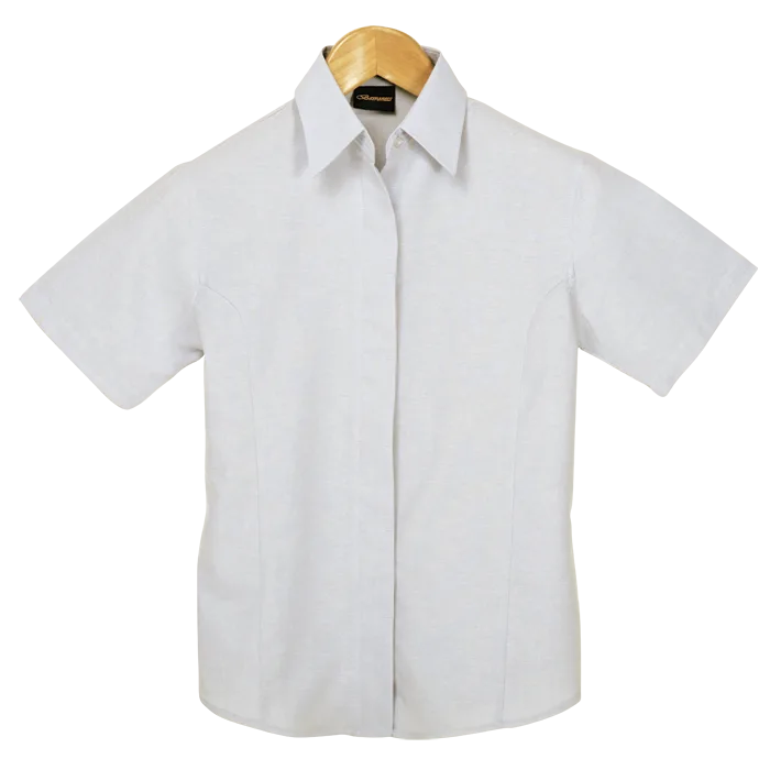 Oxford Blouse Short Sleeve Ladies - Image 3