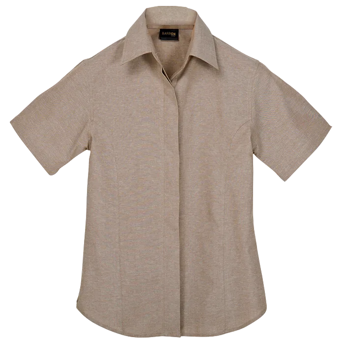 Oxford Blouse Short Sleeve Ladies - Image 5