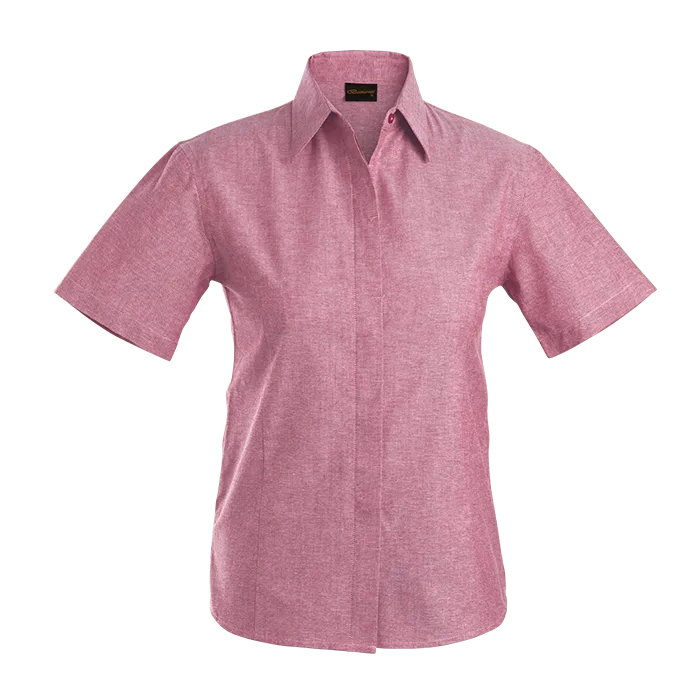 Oxford Blouse Short Sleeve Ladies - Image 7