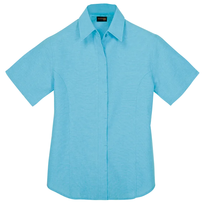 Oxford Blouse Short Sleeve Ladies - Image 8