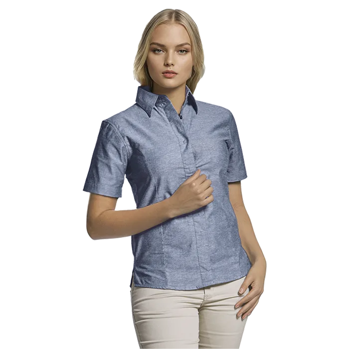 Oxford Blouse Short Sleeve Ladies - Image 9