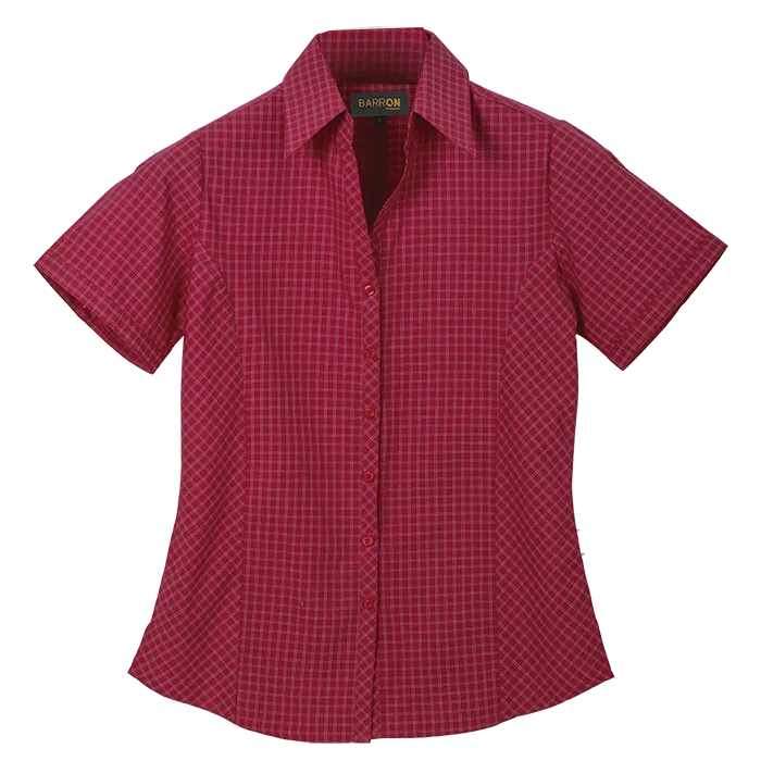 Pioneer Check Blouse Short Sleeve Ladies - Image 2