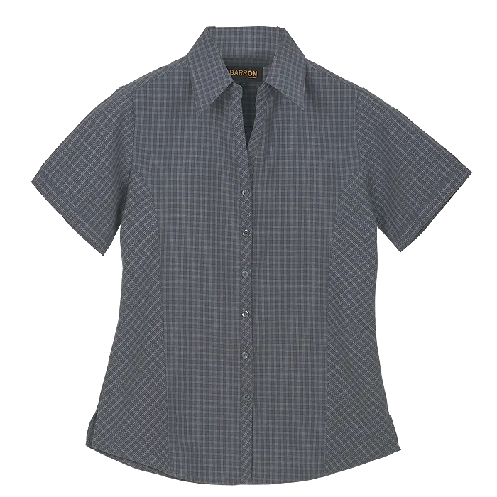 Pioneer Check Blouse Short Sleeve Ladies - Image 3