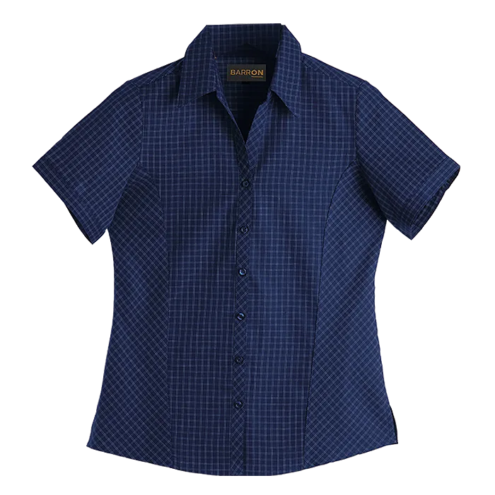 Pioneer Check Blouse Short Sleeve Ladies - Image 4