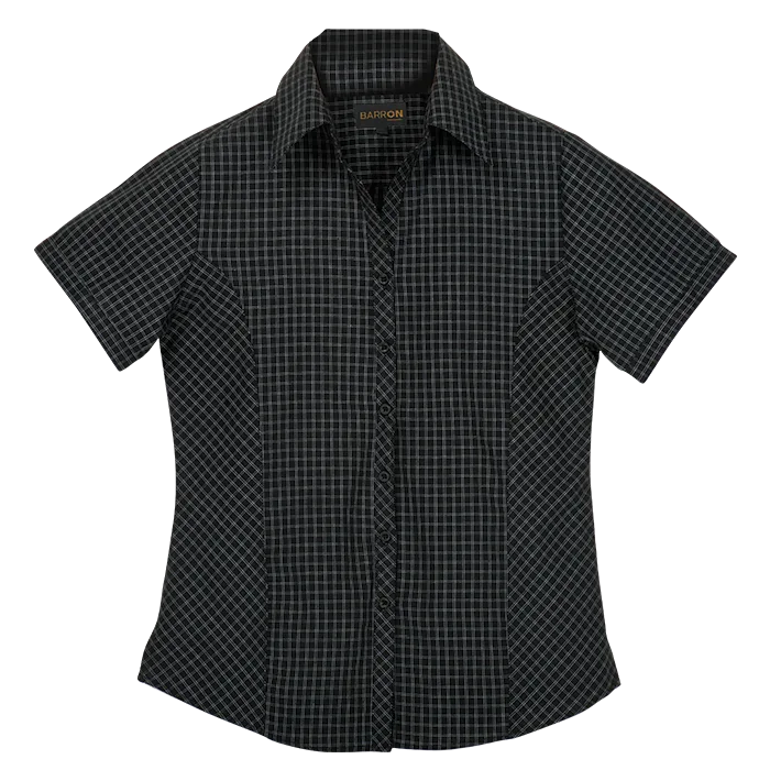 Pioneer Check Blouse Short Sleeve Ladies - Image 5