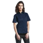 Brushed Cotton Twill Blouse Short Sleeve Ladies