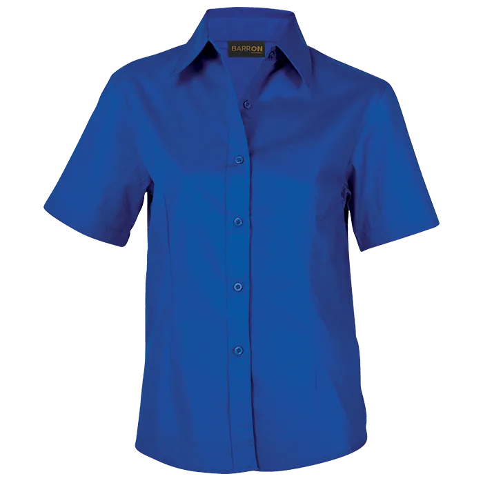 Brushed Cotton Twill Blouse Short Sleeve Ladies - Image 2