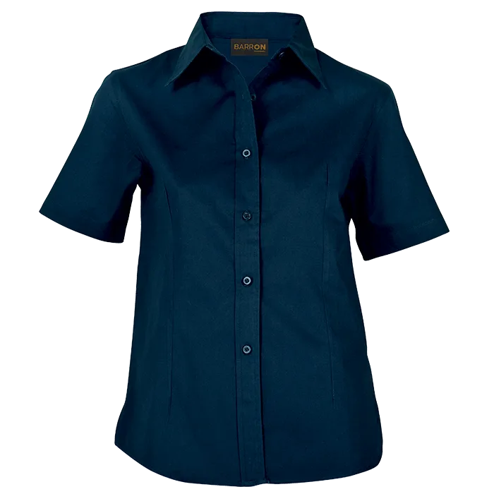 Brushed Cotton Twill Blouse Short Sleeve Ladies - Image 6