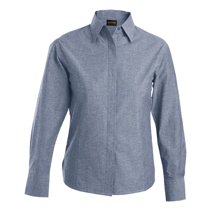Oxford Blouse Long Sleeve Ladies - Image 2