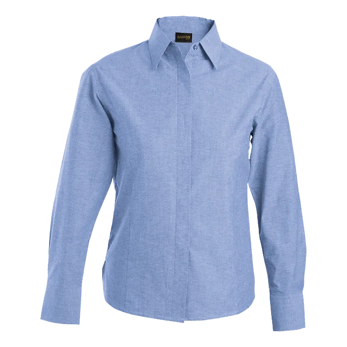 Oxford Blouse Long Sleeve Ladies - Image 4