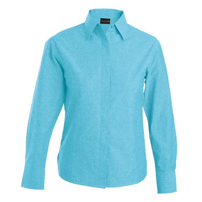 Oxford Blouse Long Sleeve Ladies - Image 8