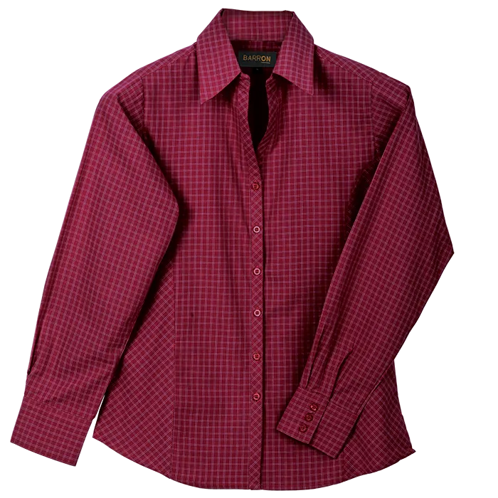 Pioneer Check Blouse Long Sleeve Ladies - Image 2