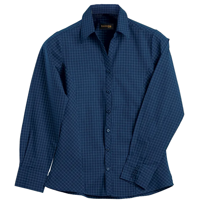 Pioneer Check Blouse Long Sleeve Ladies - Image 4