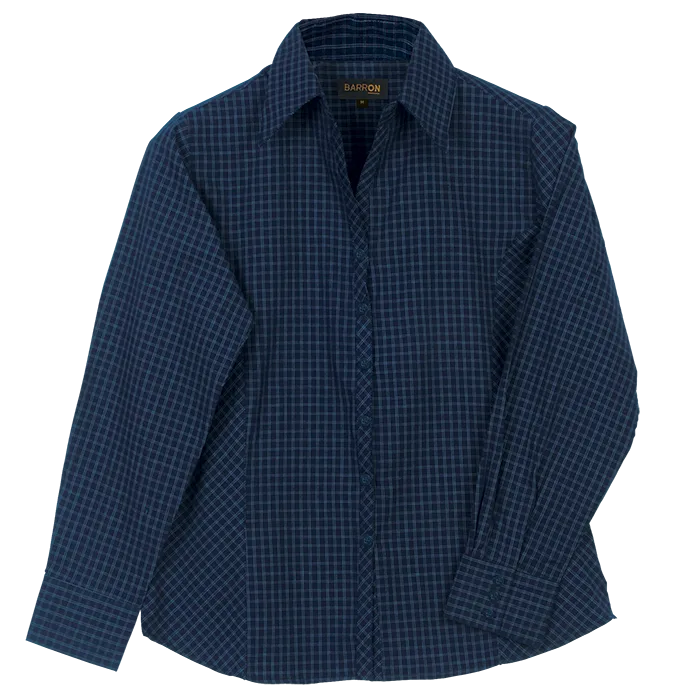 Pioneer Check Blouse Long Sleeve Ladies - Image 6