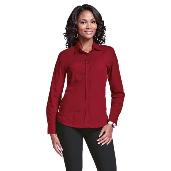 Basic Poly Cotton Blouse Long Sleeve Ladies