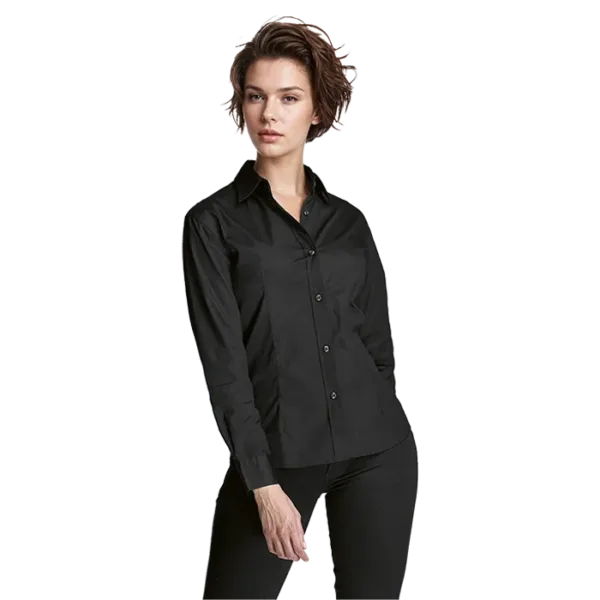 Brushed Cotton Twill Blouse Long Sleeve Ladies