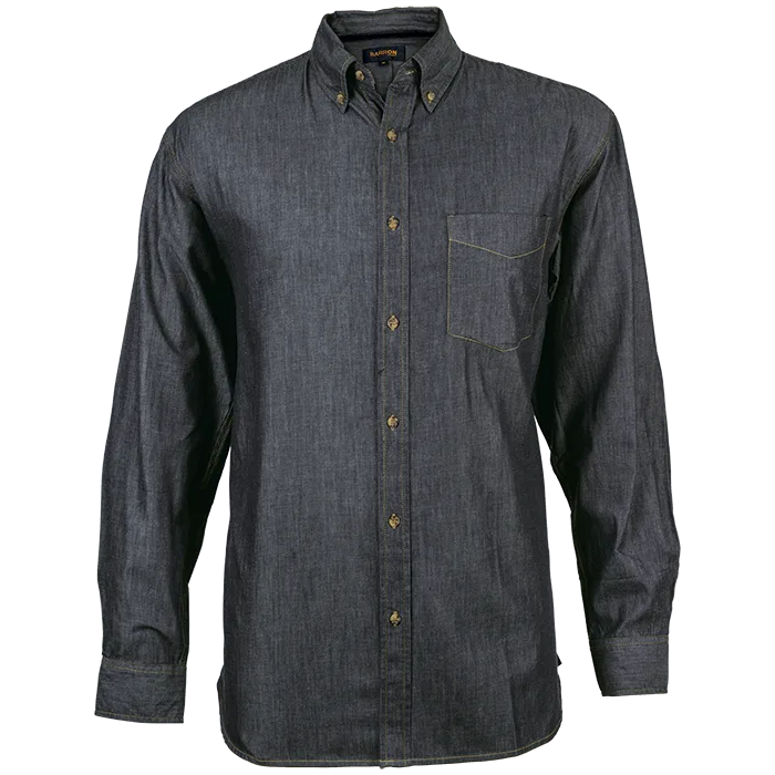 Denver Denim Shirt Long Sleeve Mens - Image 2