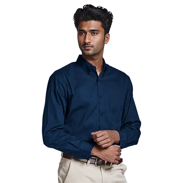 Brushed Cotton Twill Lounge Long Sleeve Mens