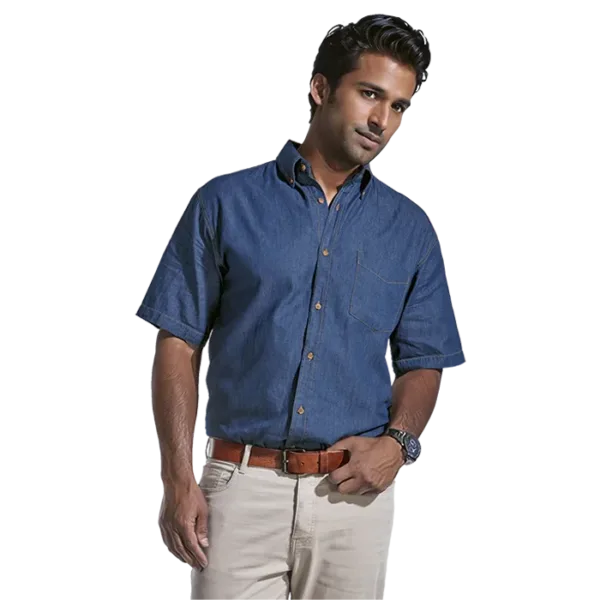 Denver Denim Shirt Short Sleeve Mens