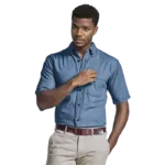 Denim Shirt Short Sleeve Mens