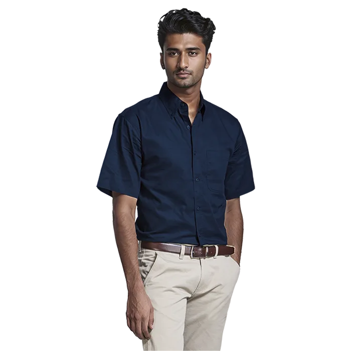 Brushed Cotton Twill Lounge Short Sleeve Mens