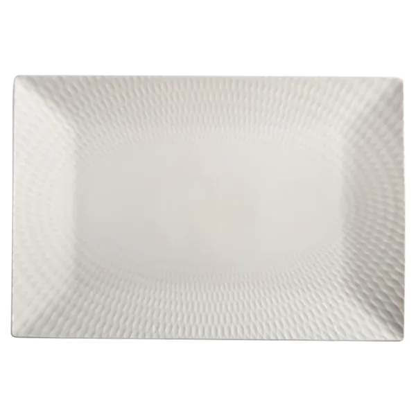 White Basics Diamonds Rectangular Platter