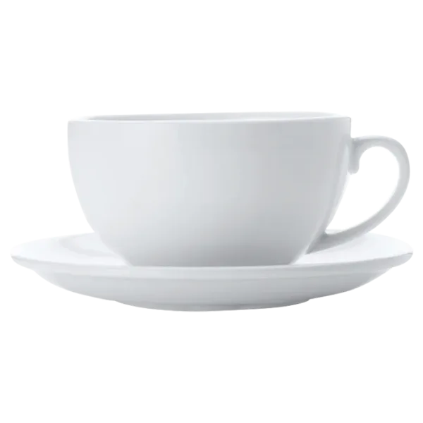 White Basics Cappuccino Cup and Saucer 320ml