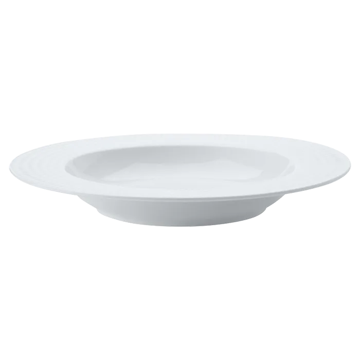 White Basics Diamonds Rim Soup Bowl